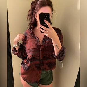 Boho Mountain and Isles Flannel